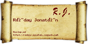 Ráday Jonatán névjegykártya
